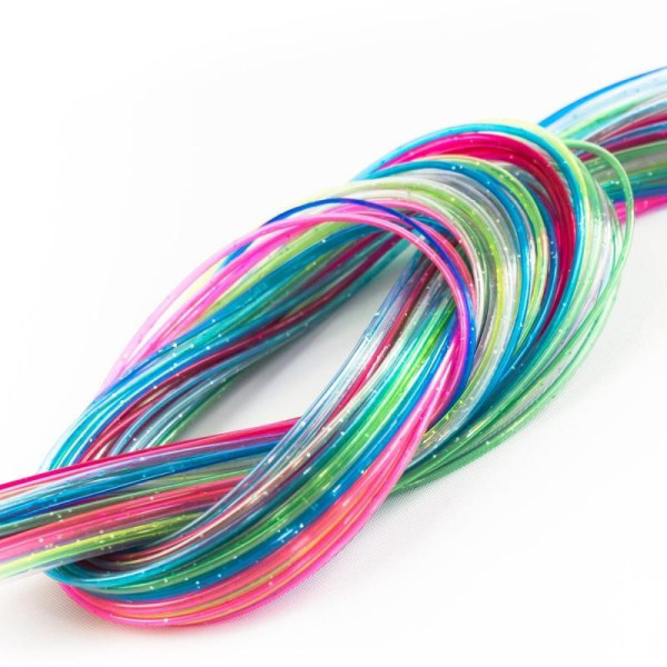 photo-Scoubidous - 100 fils pour faire des scoubidous - Couleurs pailletés
