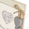 Cadre photo - Format photo 15x20cm - Cadre 19x24cm - Bois - Vintage - Cœur 3D