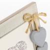 Cadre photo - Format photo 15x20cm - Cadre 19x24cm - Bois - Vintage - Cœur 3D