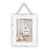 Cadre photo - Format photo 15x20cm - Cadre 22x27cm - Bois - Vintage - Blanc