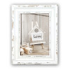 photo-Cadre photo - Format photo 15x20cm - Cadre 22x27cm - Bois - Vintage - Blanc