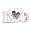 photo-Cadre photo - Love - Format cœur 10x10cm - Blanc - A poser - Cadeau
