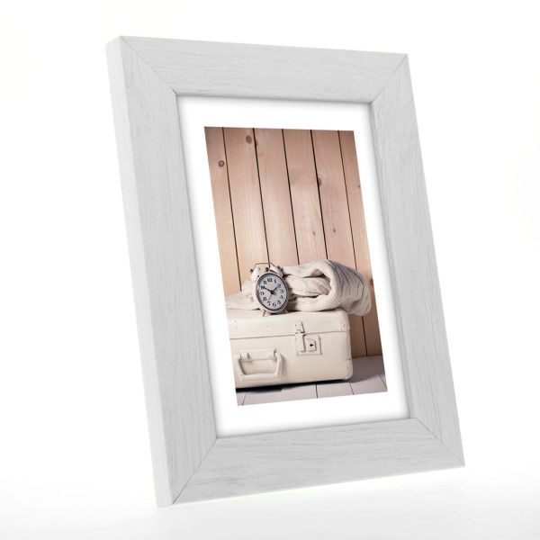 Cadre photo - Format photo 10x15cm - Format cadre 14x19cm - Blanc - A poser