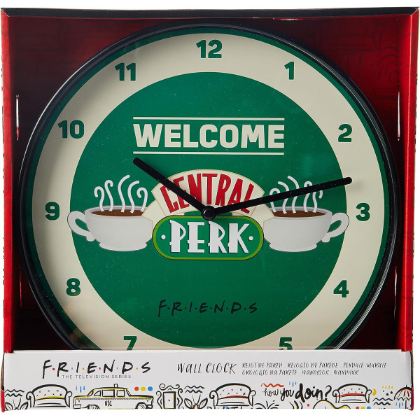 photo-Friends - Horloge murale - Ronde - Central Perk - 24 cm diamètre