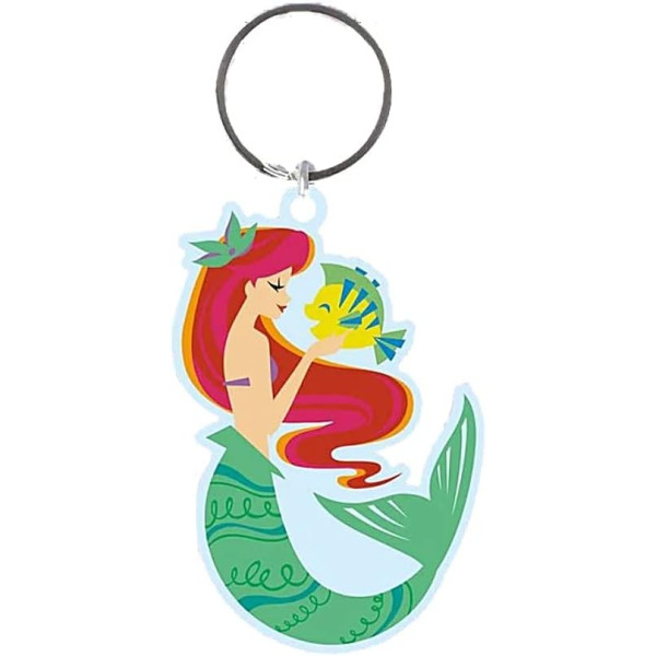 photo-Disney - La petite sirène - Ariel et Polochon - Porte-clés 3D - Idées cadeaux