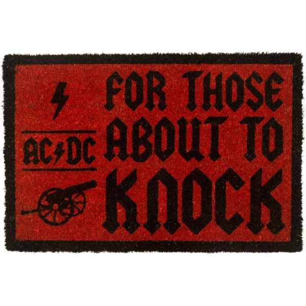 photo-AC/DC - Tapis - Paillasson - For those about to knock - 60x40x1,5cm - Fibres de coco