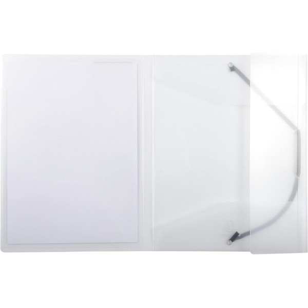 Lot de 25 chemises 3 rabats - Polypro - Couverture personnalisable Kreacover 24 X 32 Cm - Incolore - Exacompta