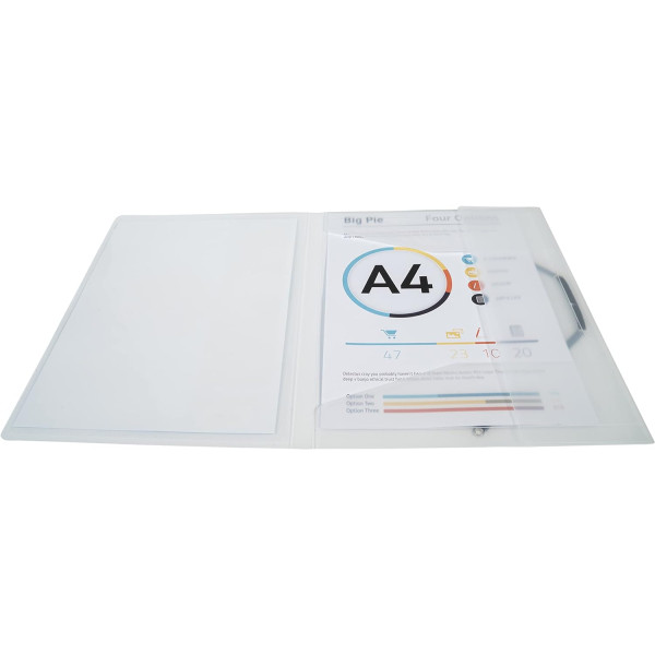 Lot de 25 chemises 3 rabats - Polypro - Couverture personnalisable Kreacover 24 X 32 Cm - Incolore - Exacompta