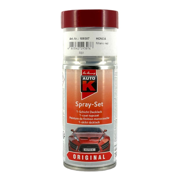 photo-Bombe de peinture pour carrosserie - Honda - R81 Milano Red - 150ml - Auto K