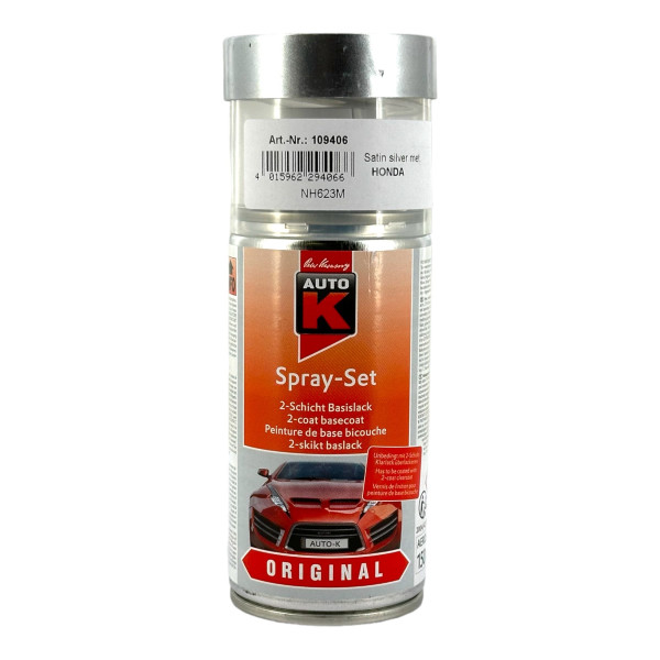 photo-Bombe de peinture pour carrosserie - Honda - Satin Silver Met - NH623M - 150ml - Auto K