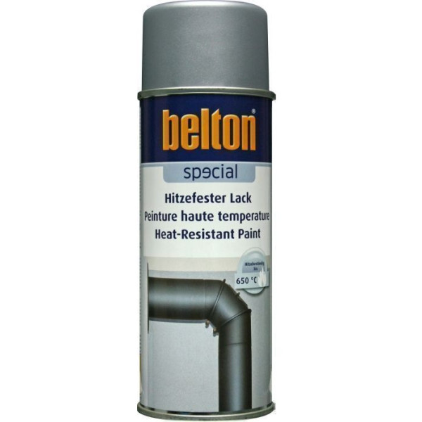 photo-Bombe de peinture - Haute température - Argent - Jusqu'à 650°C - Belton - 400ml