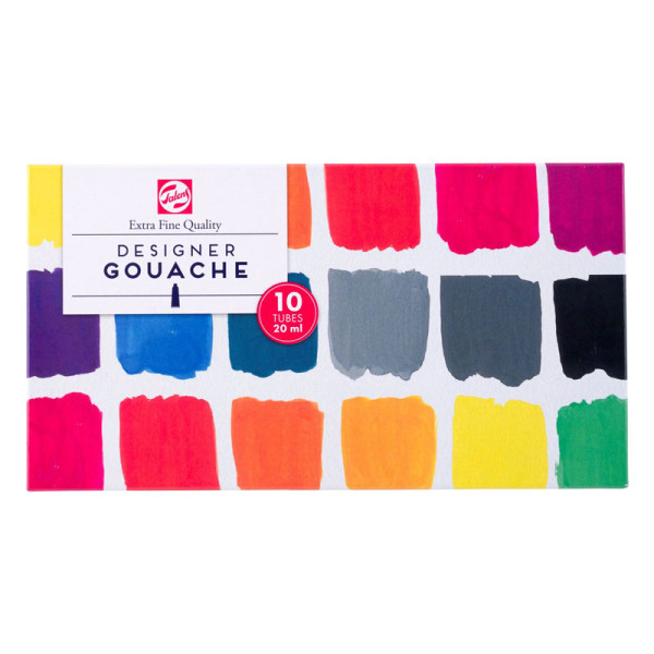 photo-Peinture gouache - Extra fine - 10 couleurs - Tubes de 20ml - Talens