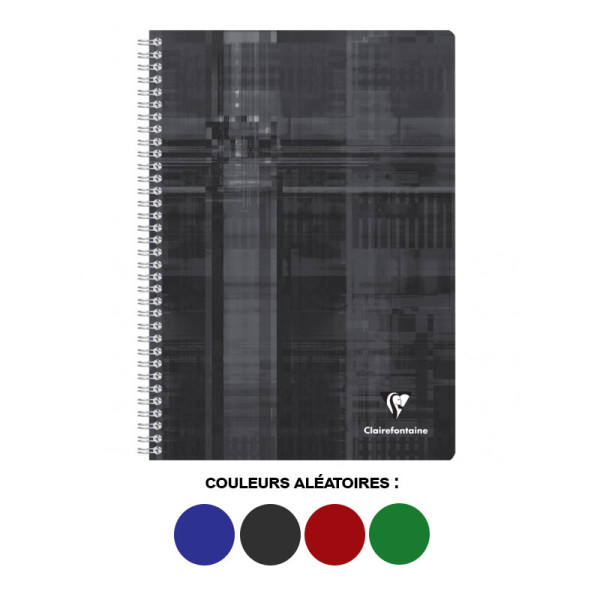 Cahier - 17x22cm - Avec spirales - Grands carreaux - 180 pages - Clairefontaine