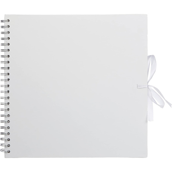 photo-Album de scrapbooking - Album photo - 30x30cm - Blanc - Spirales - A personnaliser
