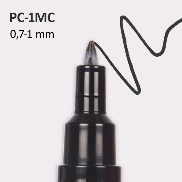 Marqueur Posca PC-1MC noir | pointe extra-fine conique