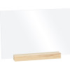 Marque-place - Déco de table - Plexiglas - Transparent - 10x15cm - Socle bois - 5 pièces