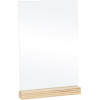 photo-Marque-place - Déco de table - Plexiglas - Transparent - 10x15cm - Socle bois - 5 pièces