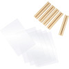Marque-place - Déco de table - Plexiglas - Transparent - 10x15cm - Socle bois - 5 pièces
