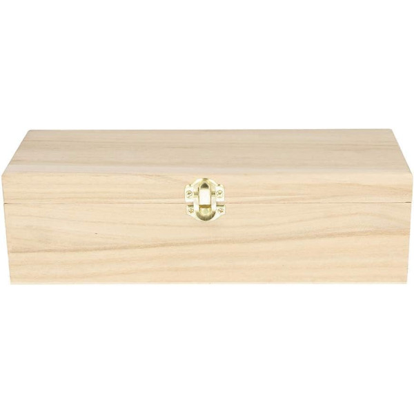 photo-Boîte à thé - Bois - 4 compartiments - A personnaliser - 27x8x10,5cm