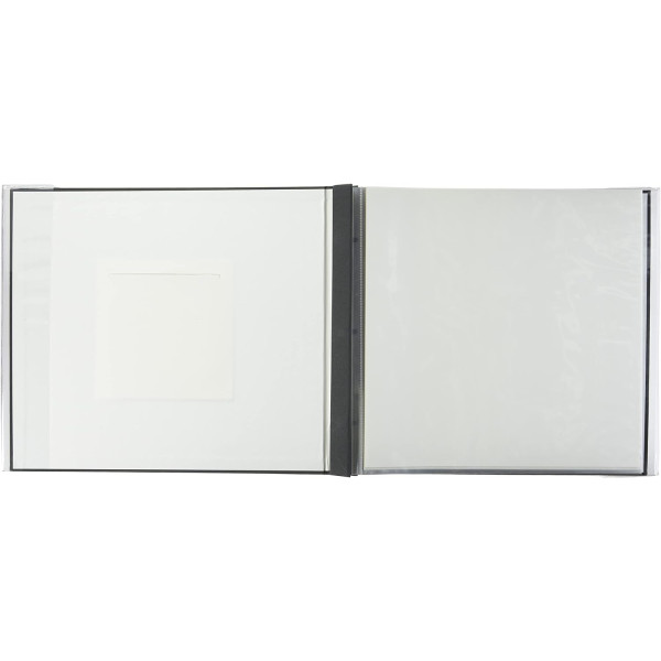 Album photos - 31x35cm - 10 pages - Couverture cartonnée avec fenêtre - Gris anthracite