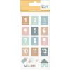 photo-Stickers - 3D - Naissance - Mois - Bébé - Faire-part - Scrapbooking - 17 pièces