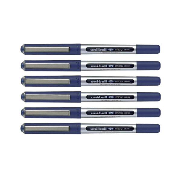 photo-6 stylos roller bleu Uni Ball EYE pointe fine 0,5mm