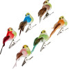 photo-Oiseaux décoratifs - Petit modèle - 6 pièces - Sur pince - Loisirs créatifs - Déco