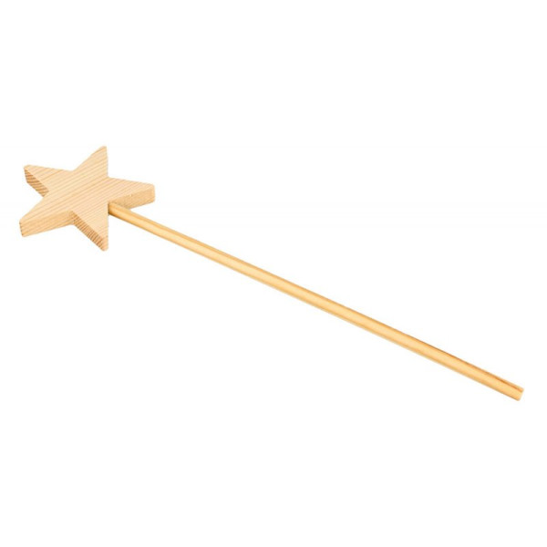 photo-Baguette magique - En bois - A décorer - Princesse - Enfant - 27,3x7x1cm