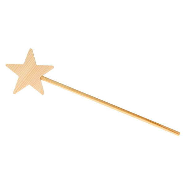 Baguette magique - En bois - A décorer - Princesse - Enfant - 27,3x7x1cm