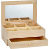photo-Coiffeuse - Boîte à bijoux - Bois - A personnaliser - Avec miroir - 26x17,5x11,5cm