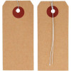 Etiquettes - Kraft - 9x4cm - Avec fil métallique - Cadeaux - Déco - 50 pièces