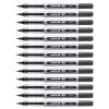 12 stylos roller noir Uni Ball EYE pointe fine 0,5mm