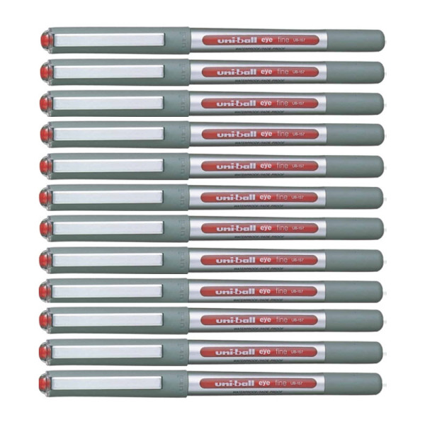 photo-12 stylos roller rouge Uni Ball EYE pointe fine 0,7mm