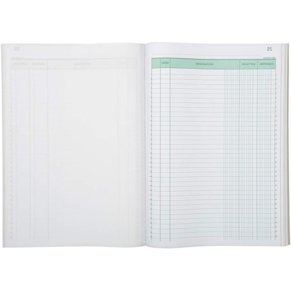 Registre de recettes et dépenses - A4 - 50 feuilles - Autocopiant - Commerçant - Artisan - Exacompta