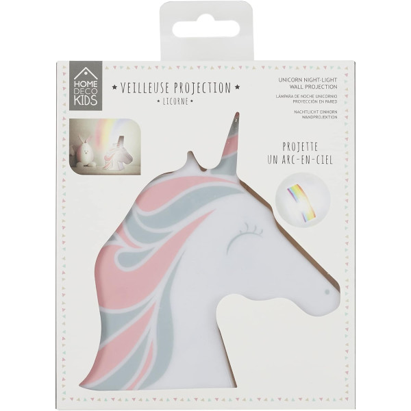 Veilleuse - Licorne - Projette un arc-en-ciel - Chambre d'enfant - LED - Fille
