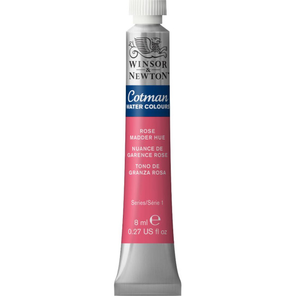 photo-Tube de peinture aquarelle fine - Nuance de Garance Rose - Cotman - Winsor & Newton - 8ml