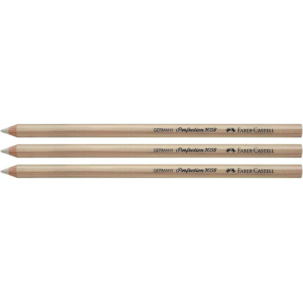 photo-Lot de 3 crayons-gomme Perfection 7058 Faber-Castell