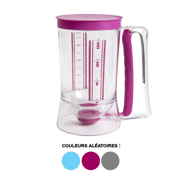 Verseur pour pâte à gâteaux - Avec piston - 900ml - Plastique - Gradué