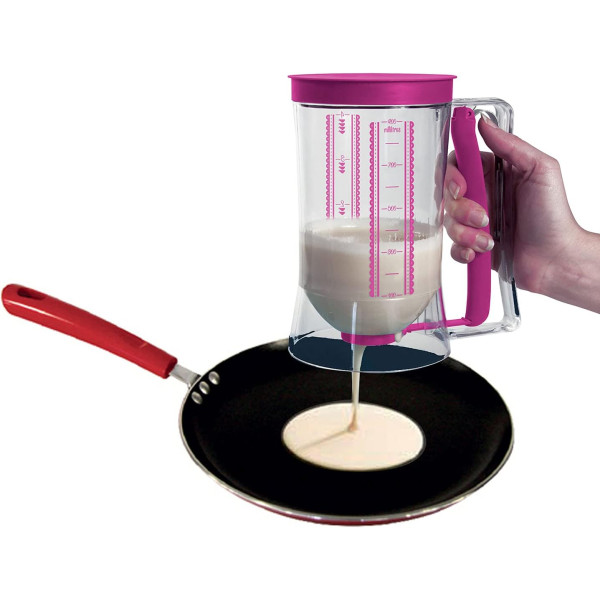 Verseur pour pâte à gâteaux - Avec piston - 900ml - Plastique - Gradué