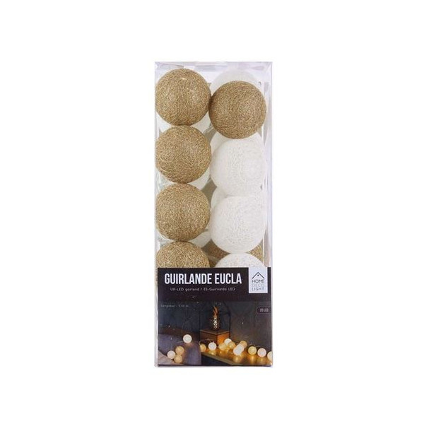 photo-Guirlande - LED - Beige/Doré - Déco - Maison - Chambre - 20 LED - 3,45m longueur