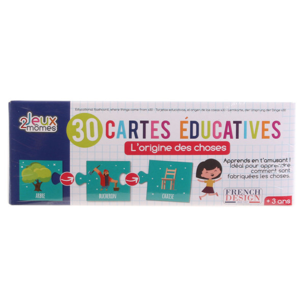 photo-Jeu éducatif - Cartes - Puzzle - L'origine des choses - Dès 3 ans - 30 cartes