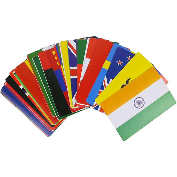 Jeu éducatif - Cartes - Drapeaux et pays du monde - Dès 7 ans - 60 cartes