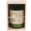 photo-Bougie parfumée - Bouteille de vin - Coffret bois - Parfum bois de santal - 13cm
