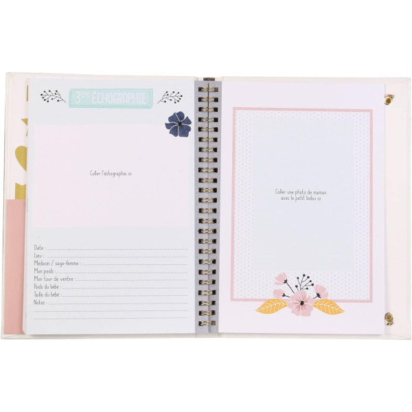 Carnet de grossesse - Future maman - 22x16 cm - Stickers inclus - Idées cadeaux