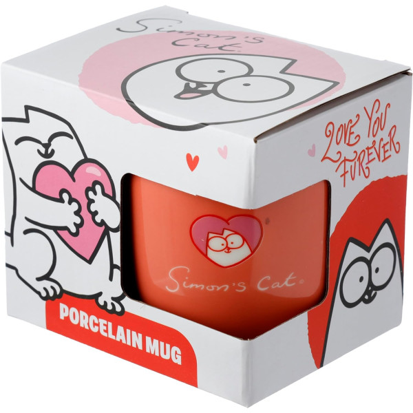Mug - Tasse - Saint Valentin - Amoureux - Rouge - Avec anse - Porcelaine