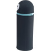 Trousse - Scolaire - Ronde - Pingouin - Silicone souple - Fermeture éclair - 18cm