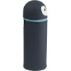Trousse - Scolaire - Ronde - Pingouin - Silicone souple - Fermeture éclair - 18cm