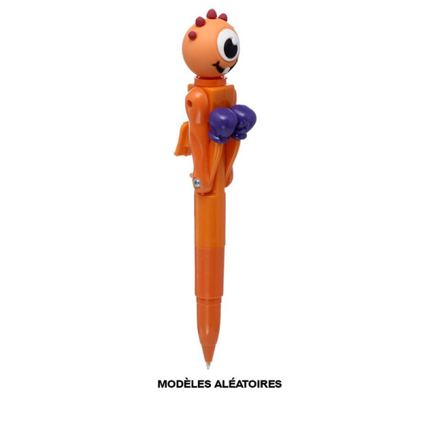 photo-Stylo à bille - Noir - Pointe fine - Scolaire - Enfant - Monstre boxeur