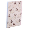 Set de papeterie - Petit chien carlin - Kawaï - Carnet + accessoires + trousse