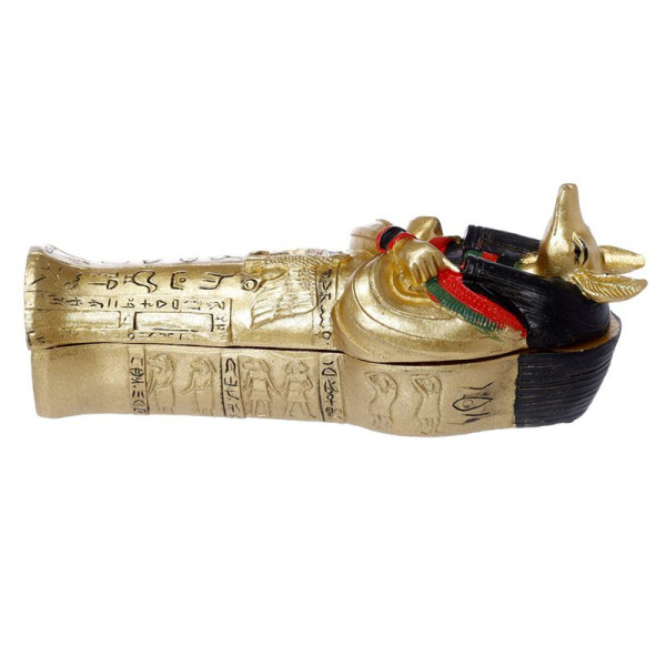 Figurine - Sarcophage - Anubis - Momie - Egypte - Décoration - 14cm hauteur